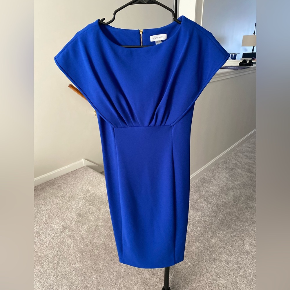Calvin Klein blue midi dress